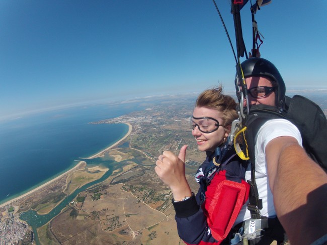 Skydive tandem parachuting Portimão